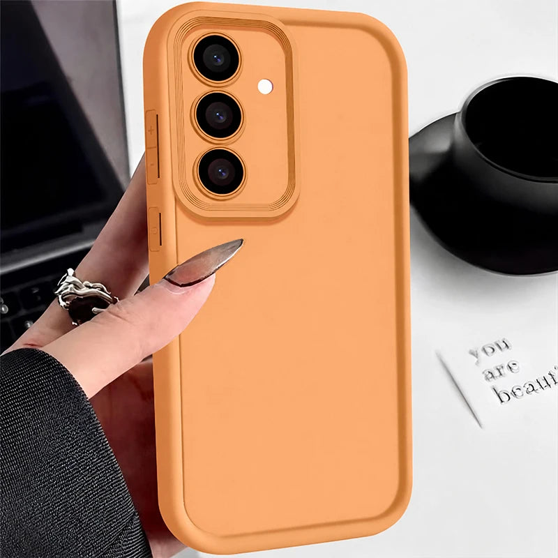 Soft TPU Case For Samsung Galaxy A56 A55 A54 A53 A35 A15 A16 A25 5G S24 S26 S25 Ultra S23 FE Candy Color Silicone Phone Cover
