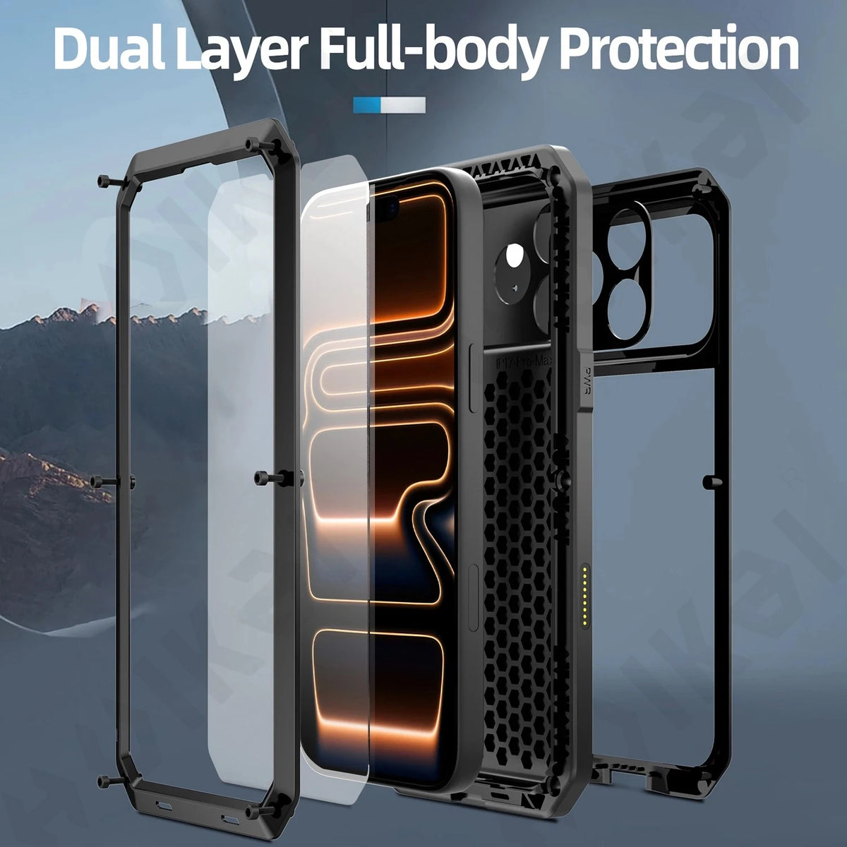 Case For iPhone 18 17 16 15 14 13 12 11 Pro Max XS XR Plus SE Metal Heavy Duty 360 Full Body Shockproof Armour Protective Cover