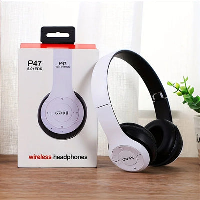 Stereo P47 Headset 5.0 Bluetooth Headset Folding Series Wireless Sports Game Headset for iPhone XiaoMi