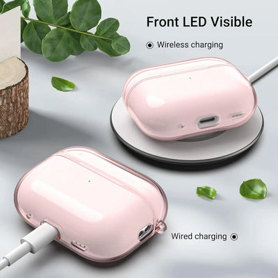(Clear Pink) For AirPods Pro 3 Earphone Case Accessories For AirPods Pro 3rd Generation Protective Case Cover 2026 with Keychain