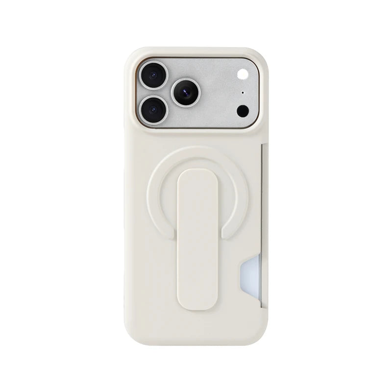 Soft Liquid Silicone Magnetic Case for Magsafe iPhone 17 16 15 14 13 Pro Max Strap Holder Card Slot Shockproof Cover