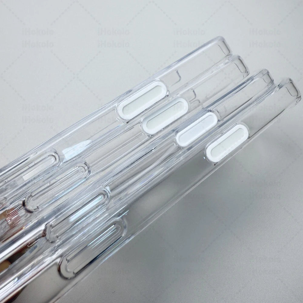 Original Magnetic Clear Case For iPhone 17 16 15 14 13 12 Pro Max Camera Control Transparent Cover For Magsafe Wireless Charging