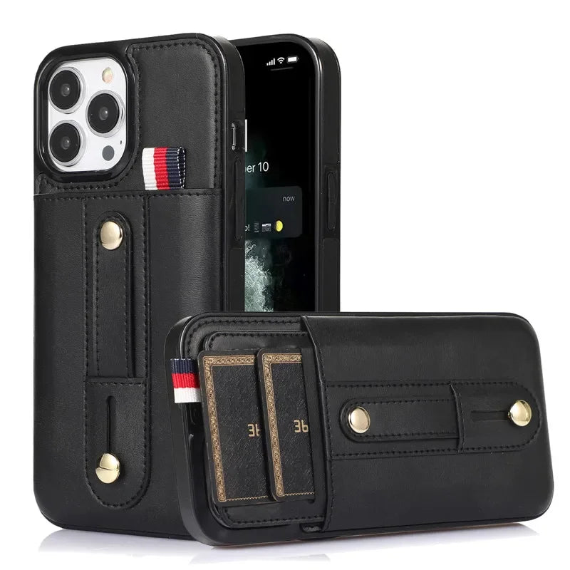 Retro Flip Leather Case For iPhone 15 Plus 14 Pro Max 13 12 11 X XS XR Multi Card Holder Phone Cover For iPhone 7 8 Plus SE 2022