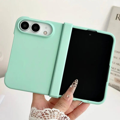 Solid Color Skin Feel Hinge Protection Case For iPhone Duo 18Ultra 18 Fold Shockproof Folding Phone Cover