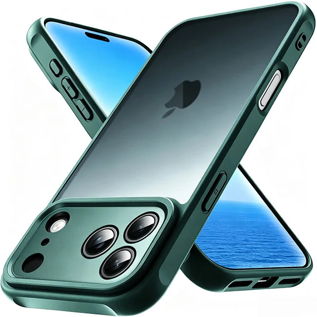 Phone case for iphone 18 Pro Max 18Pro 17 17e 17Pro iphone17 Air Translucent Matte Back & TPU Side Shockproof Proteciton cover
