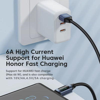Toocki USB Type C Cable 66W Fast Charging Charger USB A to USB C Display Cable For IPhone 15 Xiaomi POCO F3 Realme Macbook iPad