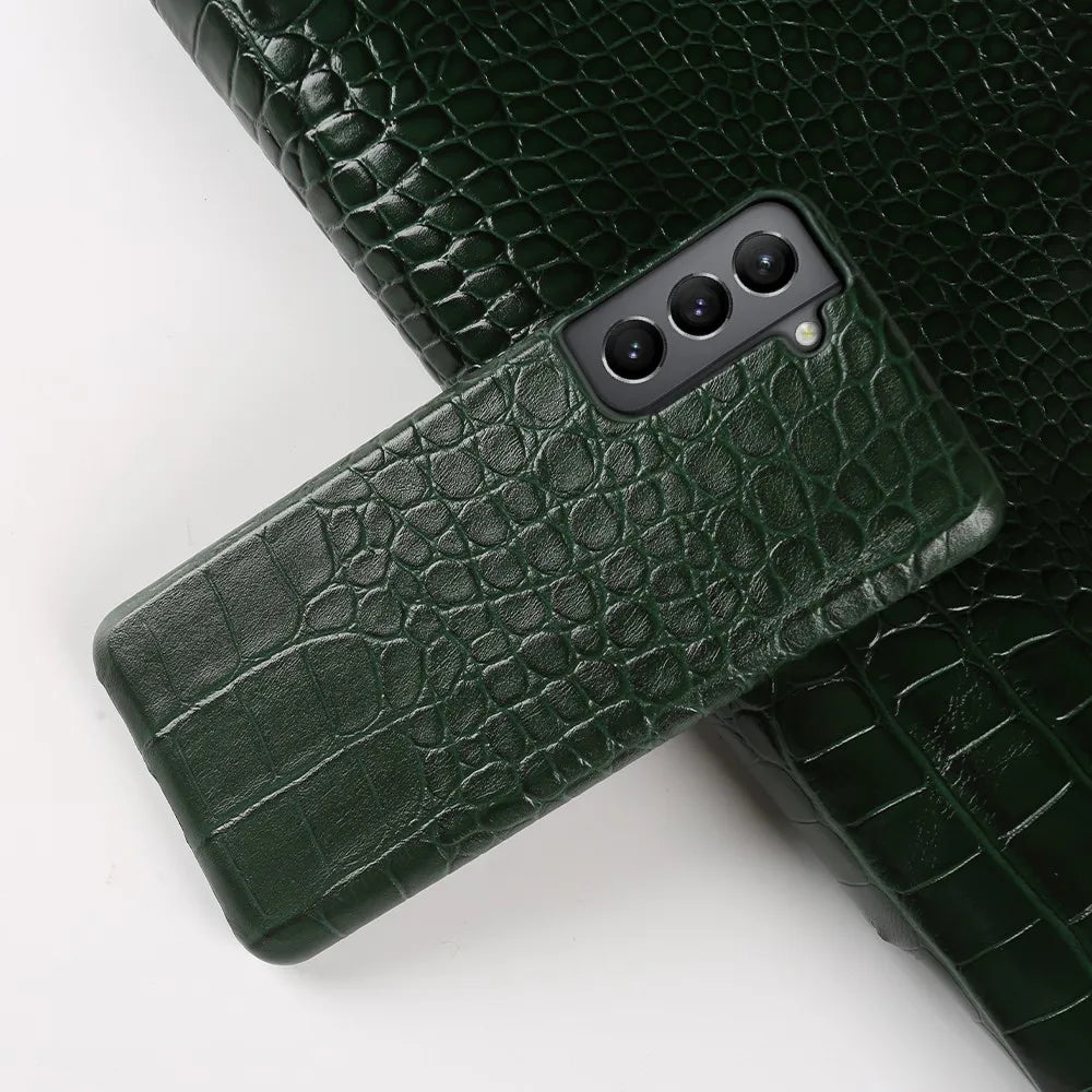 For Samsung Galaxy S26 FE Case Luxury Genuine Leather Case Galaxy S25 S24 S23 Ultra S22 S21 S20 Mobile Phone Cover Back Shell