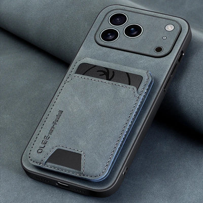 Two-Piece Set（Phone case and card holder）Luxury Synthetic Leather Card Holder Phone Case，Applicable iPhone 17 16 E 15 13 14 Pro