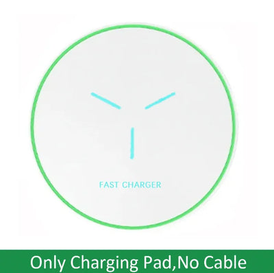 15W Desktop LED Wireless Charger Pad Phone Holder For iPhone 17 16 15 14 13 Pro Max Samsung Xiaomi Induction Fast Charging Stand