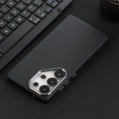 Luxury Kevlar Aramid Fiber Case For Samsung Galaxy S22 S23 S24 S25 S26 Ultra Plus Magnetic Carbon Fiber Phone Cover For S26 Plus