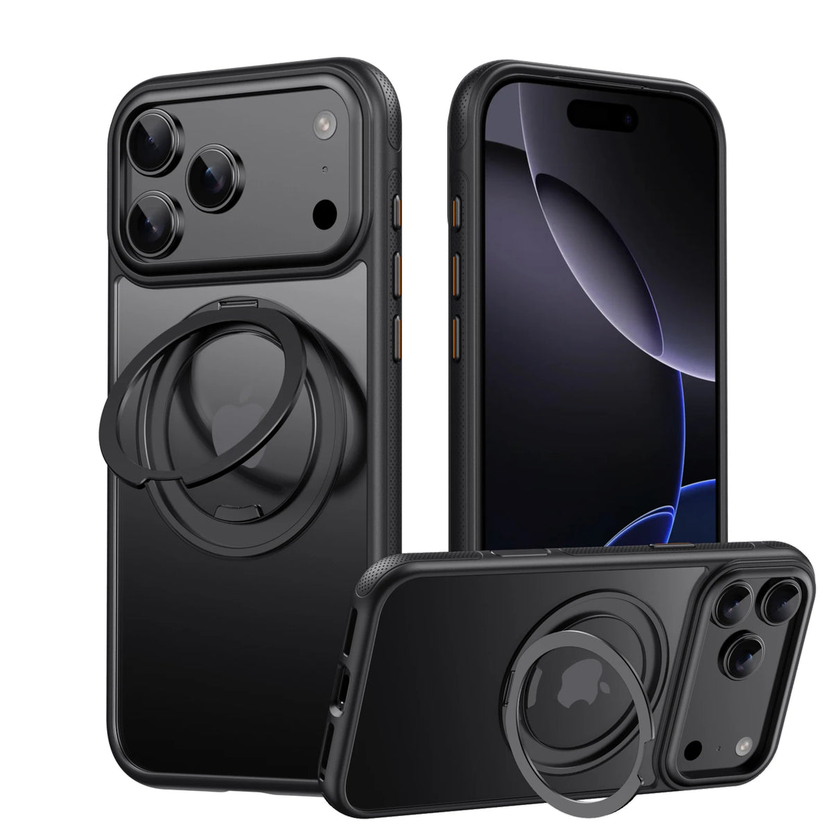360° Mechanical Torque-Sound Rotating Stand Holder Magnetic Magsafe Phone Case For iPhone 16 15 14 13 17 18 Pro Max Plus Air 17E