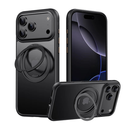 360° Mechanical Torque-Sound Rotating Stand Holder Magnetic Magsafe Phone Case For iPhone 16 15 14 13 17 18 Pro Max Plus Air 17E