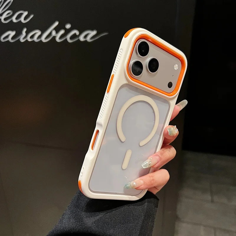 Original Transparent Shockproof For Magsafe Case For iPhone 18 17 Air 16 15 14 13 12 11 Pro Max Magnetic Wireless Charge Cover