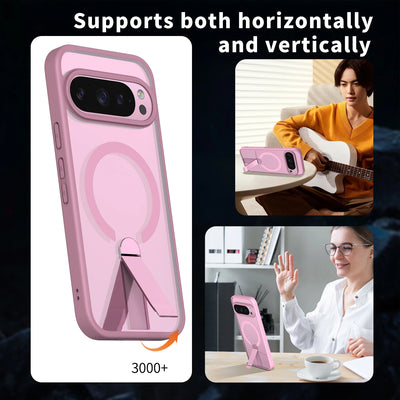 Luxury High Transparent Case For Google Pixel 11 10 9 Pro XL 5G 9A 10A Magnetic Wireless Charging With Holder Shockproof Cover