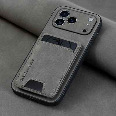 Two-Piece Set（Phone case and card holder）Luxury Synthetic Leather Card Holder Phone Case，Applicable iPhone 17 16 E 15 13 14 Pro