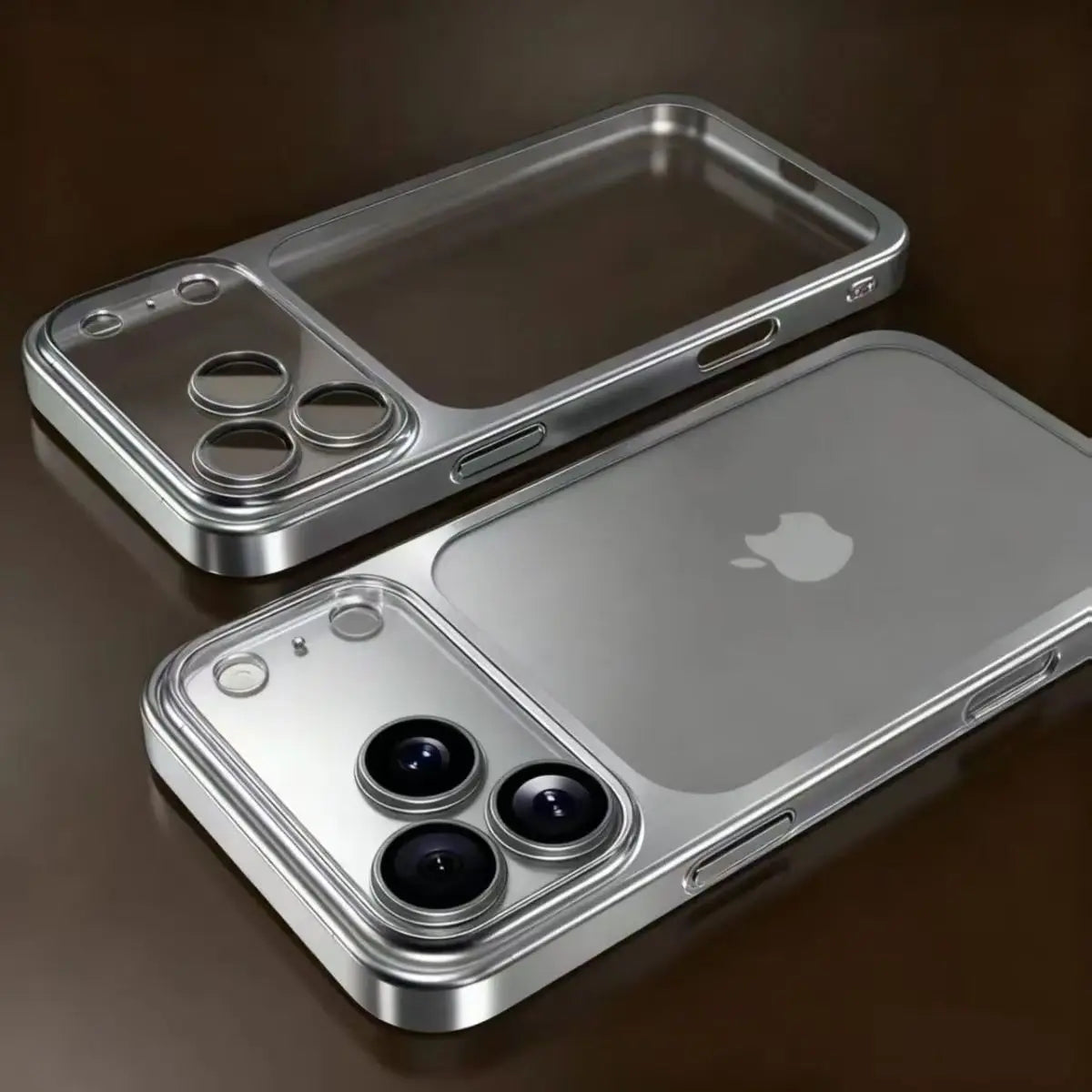Luxury Plating Color PC Transparent Phone Case For iPhone 18 17 16 15 14 13 18 Pro Max Air Lens Protection Matte Back Hard Cover