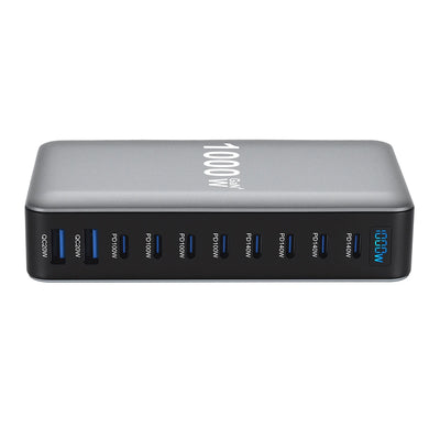 1000W GaN Charger USB C Fast Desktop 10Port USB Type C PD3.1 Charger Fast Charging for iPhone 17 16 15 Samsung S24 Xiaomi Laptop