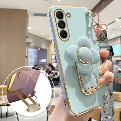 Rotating Windmill Holder Lanyard Strap Case For Samsung Galaxy S21 S20 S22 S23 S10 S9 S8 Note 10 20 Plus Ultra S21 S20 FE Cover