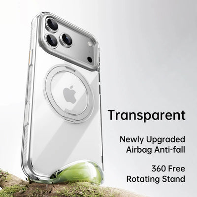 360° Mechanical Torque-Sound Rotating Stand Holder Magnetic Magsafe Phone Case For iPhone 16 15 14 13 17 18 Pro Max Plus Air 17E