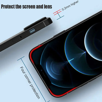 Luxury Black Silicone Matte Phone Case For iPhone SE 2020 2022 16E 16 15 14 13 12 11 Pro Max Plus 13Mini Back Cover Soft Case