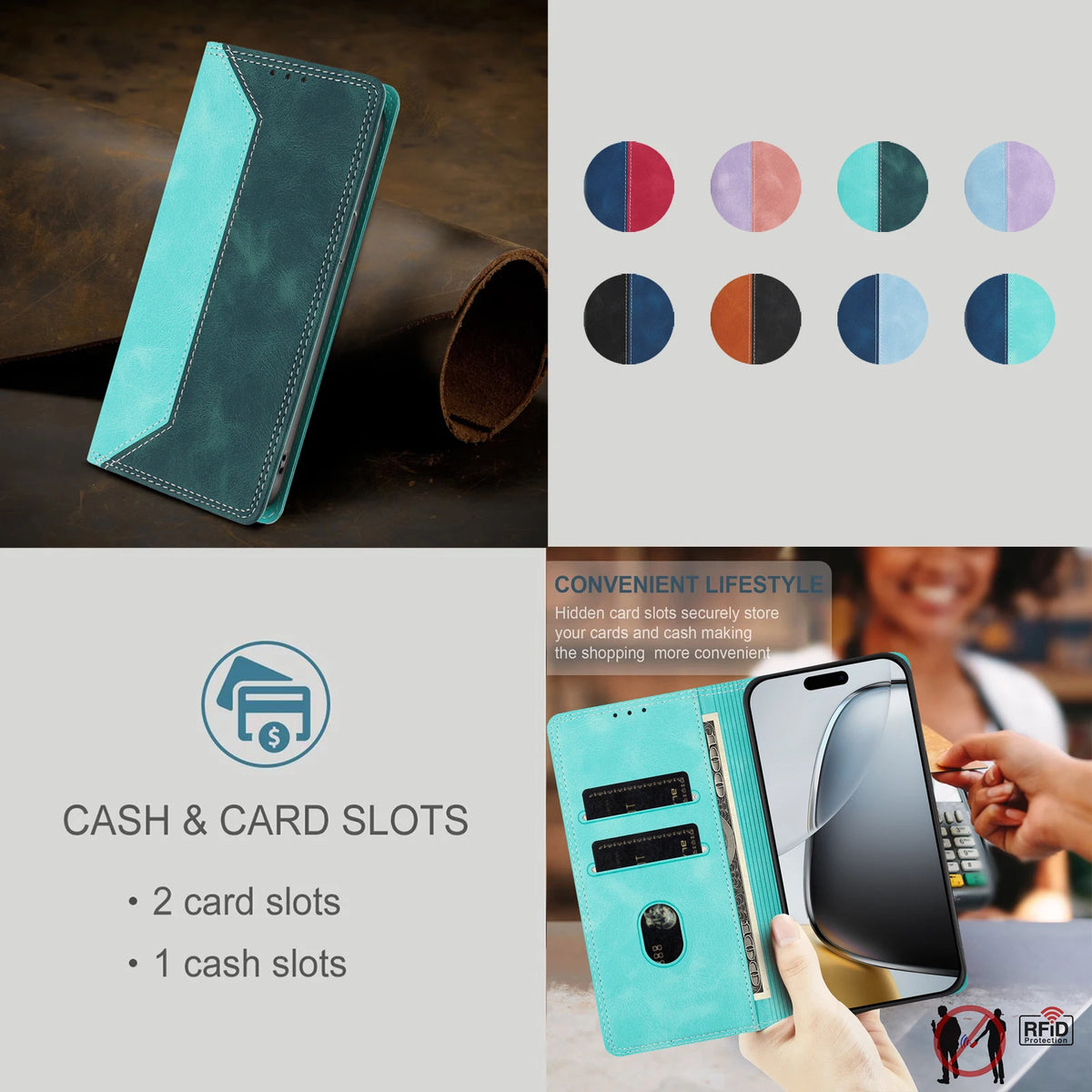 Magnetic Leather Wallet Case for Google Pixel 10 9 9A 8 8A 7 7A 6 6A 5 5A 4A 5G Pro XL Flip Phone Cover Rfid Blocking Shockproof