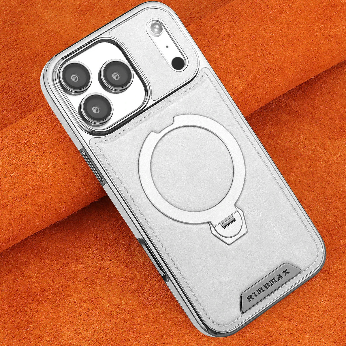 Magnetic Rotat Bracket Luxury Leather Phone Case For iPhone 12 13 14 15 16 17 18 Pro Max Plus Wireless Charging Shockproof Cover