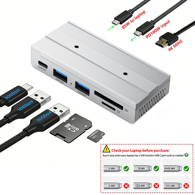 10Gbps USB HUB Desk Magnetic USB3.2 Splitter Adapter High Speed Data Transfer For MacBook Pro iMac Pro PC Laptops Accessories