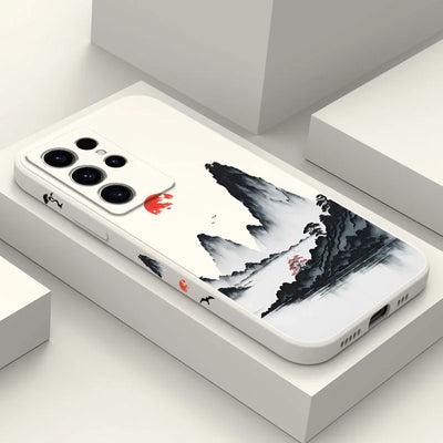 Sunset Red Phone Case For Samsung Galaxy S25FE  S24 S23 S22 S21 S20 S10 S10E S9 Ultra Plus FE Note 20 Ultra 10 9 Plus Cover