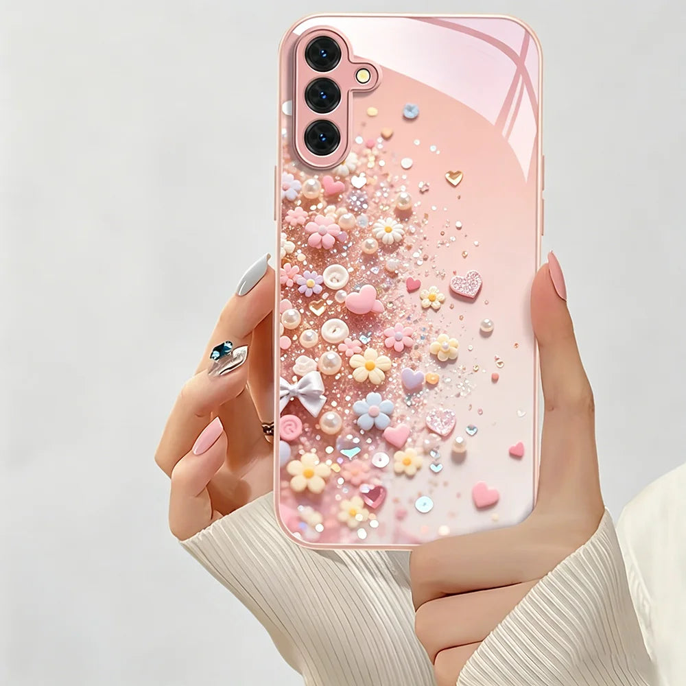 For Samsung S26 Ultra Case Samsung A57 5G A56 A37 A17 A55 A54 S25 Ultra S23 S26 S24 Plus A53 A36 Tempered Glass Phone Case Cover