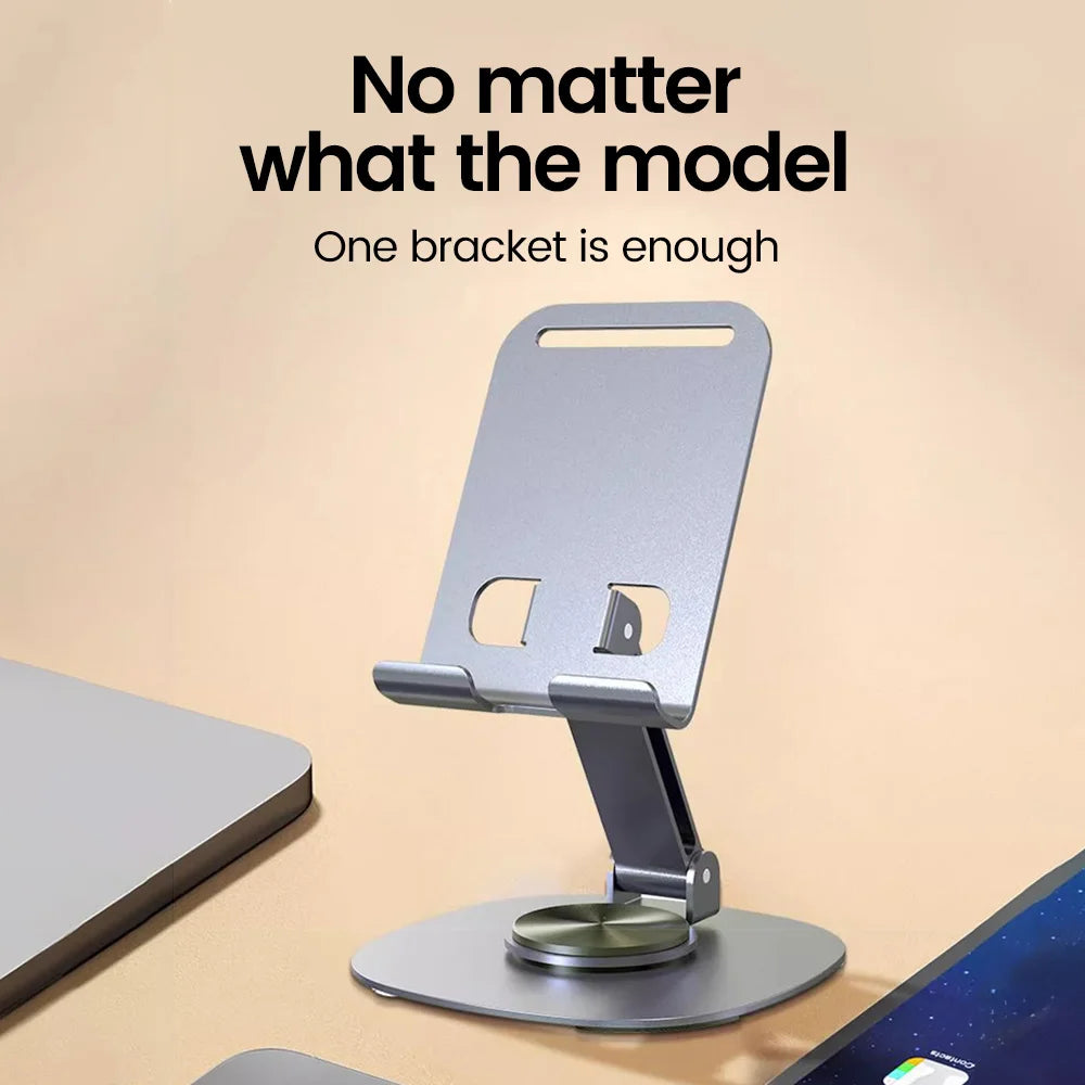 Foldable Mobile Phone Stand 360 Rotation Desktop Holder For iPad iPhone 15 14 13 Pro Samsung Tablet Cell Phone Portable Bracket