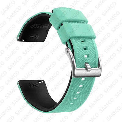 Quick Release Rubber Watch Strap Silicone Watch Band 18mm 20mm 22mm  Huawei ,Samsung Galaxy, Garmin, Watch Replacement Watchband