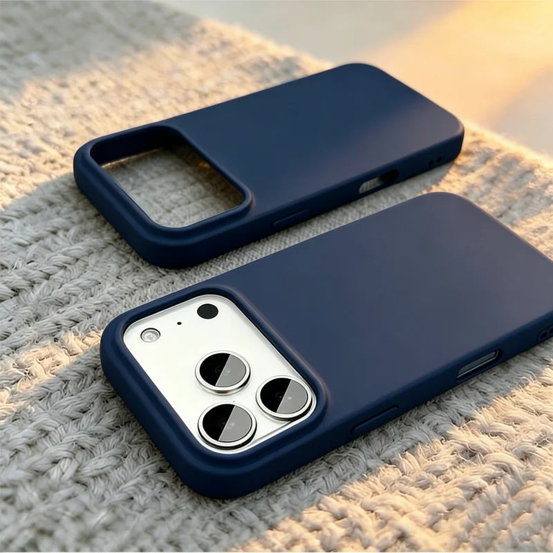 Official Original Liquid Silicone Phone Case for iPhone 18 Pro Max 17 16 15 11 12 14 13 18 Pro Max Shockproof Flannel Full Cover