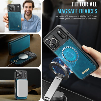 High Quality 2-in-1 Detachable Wallet Leather Magsafe Case For iPhone 17 16 15 14 Plus 13 12 11 18 Pro Max Luxury Magnetic Flip