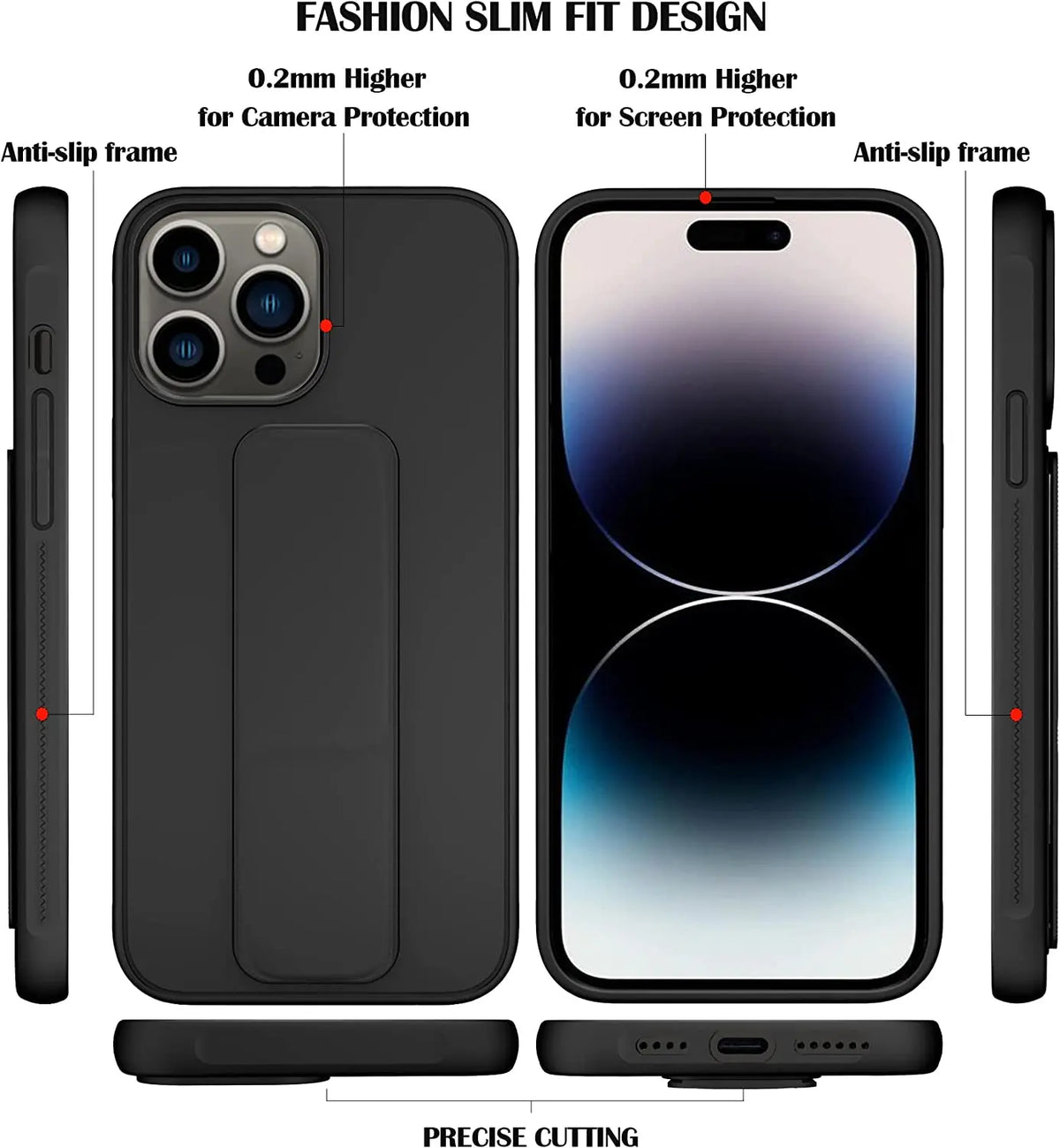 For iPhone 15 14 13 12 17 Pro Max 16 Plus Magnetic Stand Case for iPhone 14 Pro 아이폰 케이스 11 מגן לאייפון Wrist Str