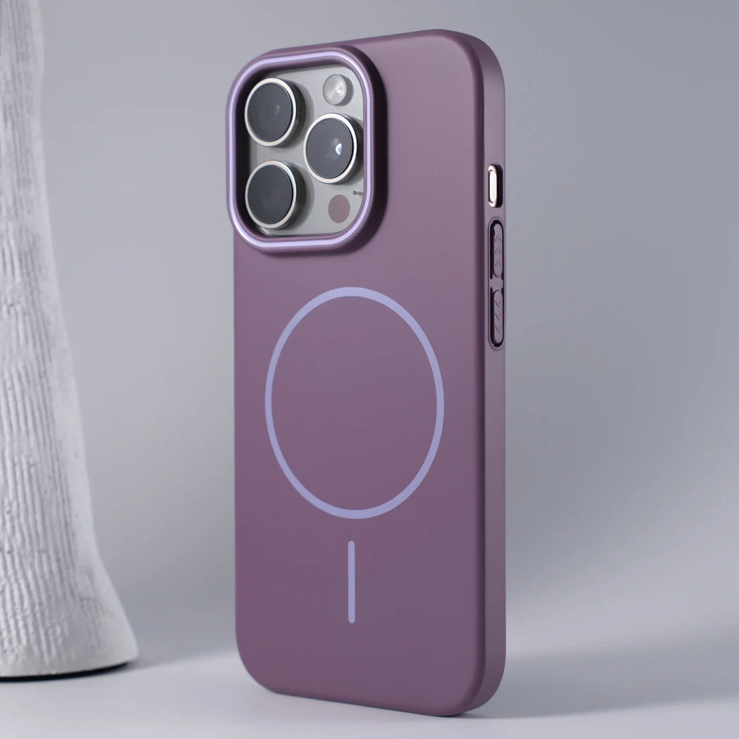Luxury Original Hard PC For Magsafe Case for iPhone 17 Air 16 15 14 Plus 13 12 Mini 11 Pro Max Shockproof Matte Magnetic Cover