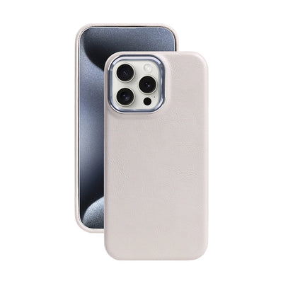 Luxury Classic Retro Textured Metal Frame All Inclusive PU Leather Case For iPhone 15 Pro Max 16 14 Plus 13 12 11