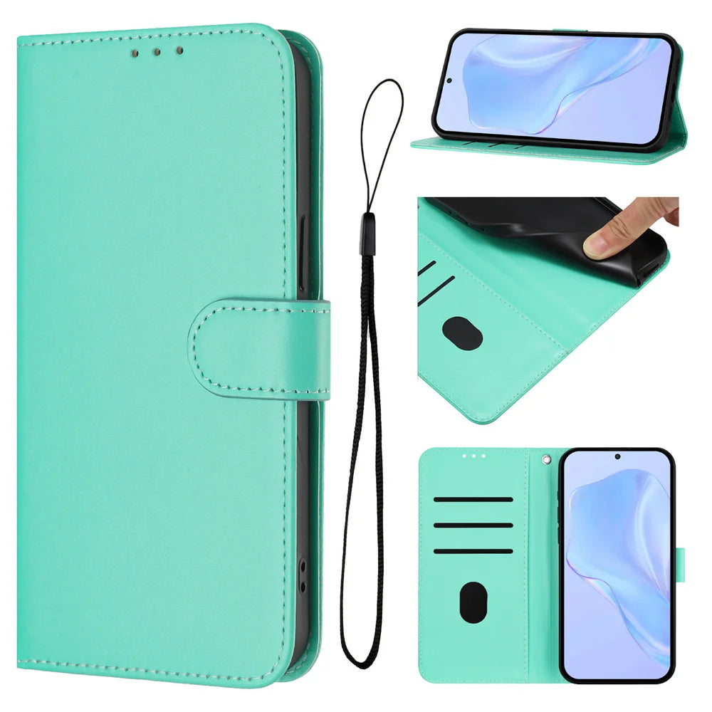Luxury Leather Wallet Case for Samsung Galaxy S26 S24 S25 Ultra S23 Plus S24 FE S25 Edge Shockproof Bumper Flip Back Cover