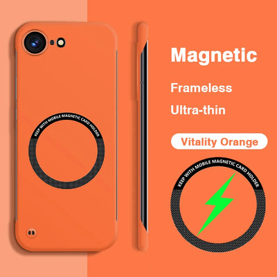 Candy Colors Slim Phone Case for iPhone 16 Pro Max Plus 16E 5G Magnetic Wireless Charging Shockproof Frameless Simple Back Cover