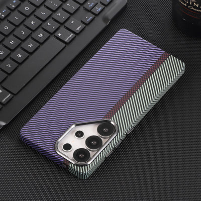Luxury Kevlar Aramid Fiber Case For Samsung Galaxy S22 S23 S24 S25 S26 Ultra Plus Magnetic Carbon Fiber Phone Cover For S26 Plus