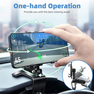 Dashboard Car Phone Holder Stable 360-Degree Rotation Phone Mount Universal for 4-7 inch Smartphone Navigation Stand