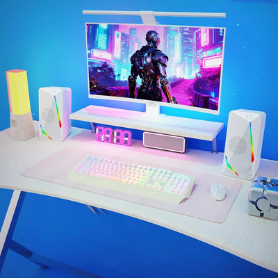 Redragon GS510 RGB Desktop Speakers, 2.0 Channel PC Computer Speaker with 4 Colorful LED Backlight Modes