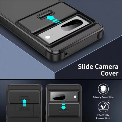 Shockproof Armor Matte Phone Case For Google Pixel 9 Pro XL 9A 8 7 Pro Slide Camera Protection Phone Cover For Pixel 8A 6A Case