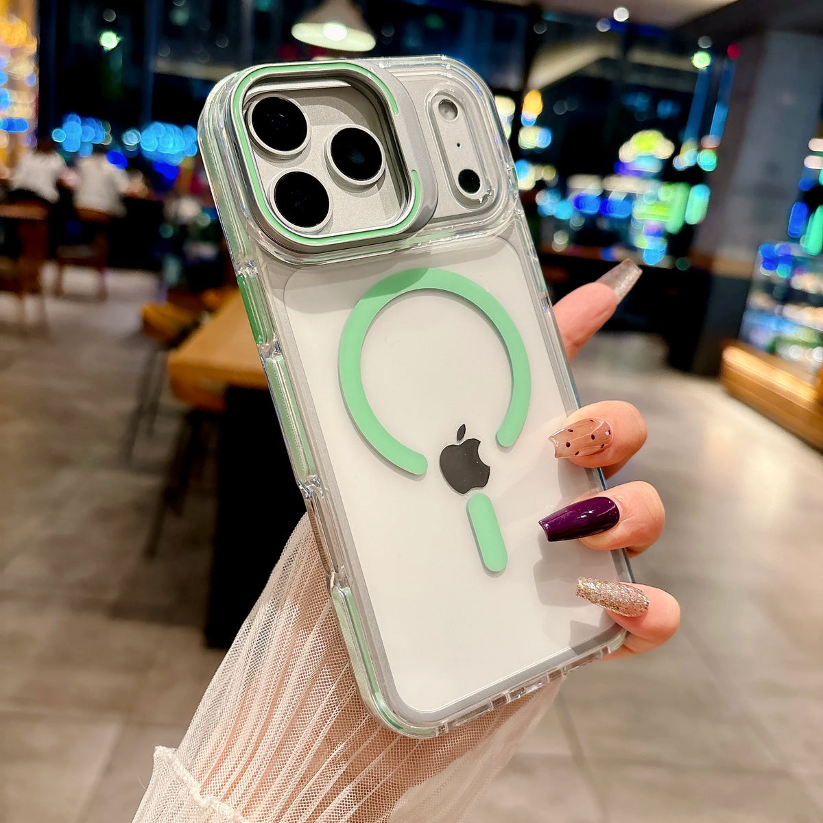 For MagSafe Clear Kickstand Case for iPhone 18 17Pro Max 17Air 16 15 14 13 12 Magnetic Shockproof Transparent Camera Stand Cover