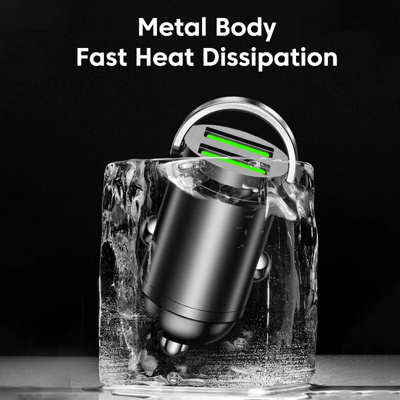 Dual USB Car Phone Charger 200W QC3.0 USB Fast Charging Car Charger With Pull Ring Cigarette Lighter Adapter For Mobile Phones