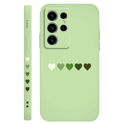 Gradient Heart Phone Case For Samsung Galaxy S25 S24 S23 S22 S21 S20 S10 S10E Ultra Plus FE Note 20 Ultra Plus Cover