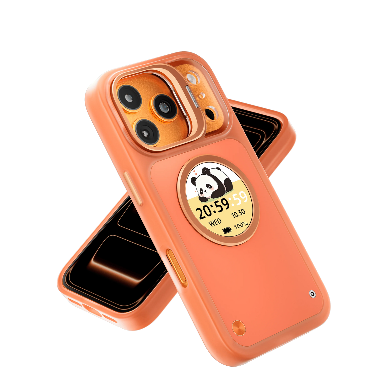 Multifunctional Smart Display Window Phone Case Compatible With IPhone17/17 Pro/17 Pro Max, Carbon Fiber Texture Shockproof Cover With Rear Camera Preview, Message Notification, Music Control & Custom Dynamic Wallpaper Dial