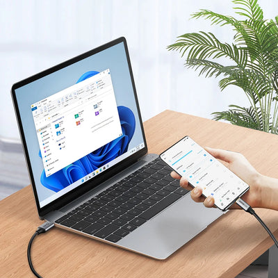 CABLETIME USB 3.2 to USB C 3A Cable 10Gbps PVC Fast Data Transmission QC 3.0 60W Braided Wire for Smart Phone SSD Enclosure