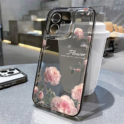 Lotus Flower Transparent Phone Case For iPhone 17 13 16 Pro 18 15 11 12 14 Pro Max 7 8 Plus Air 16e XR SE Shockproof Cover Coque