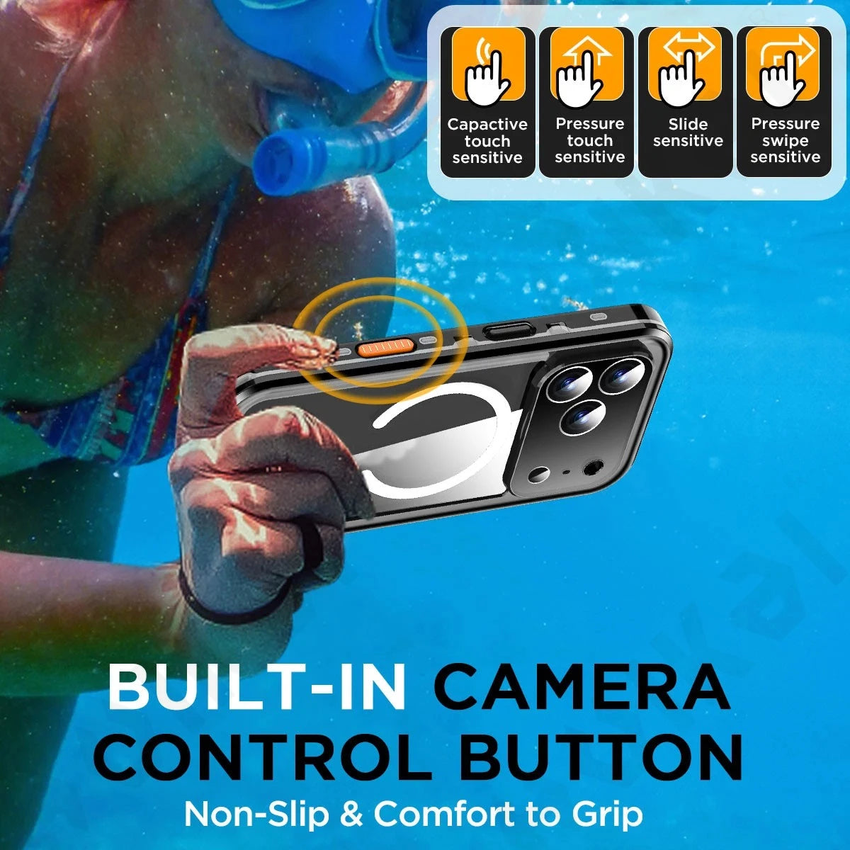 IP68 Waterproof Magnetic Case For iPhone 18 17 16e 16 15 14 13 Air Pro Max Protector Full Body Protective Dustproof Phone Case