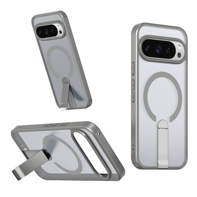 Luxury High Transparent Case For Google Pixel 11 10 9 Pro XL 5G 9A 10A Magnetic Wireless Charging With Holder Shockproof Cover